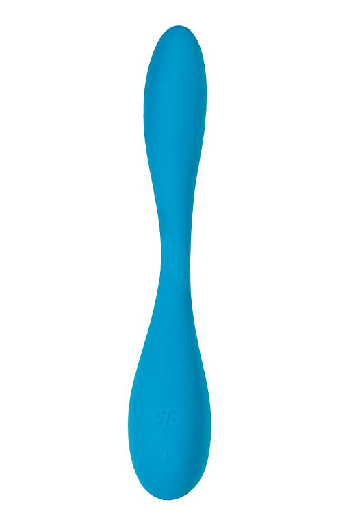 Синий гибкий вибратор Satisfyer G-Spot Flex 5+ - 19,6 см. от Intimcat