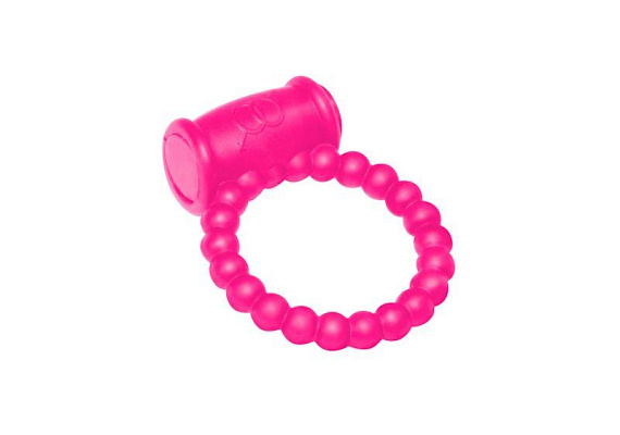 Розовое эрекционное кольцо Rings Drums - силикон