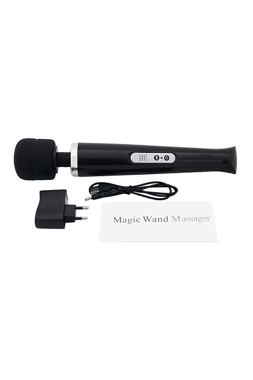 Чёрный беспроводной массажер Magic Wand с 10 режимами Hitachi Magic
