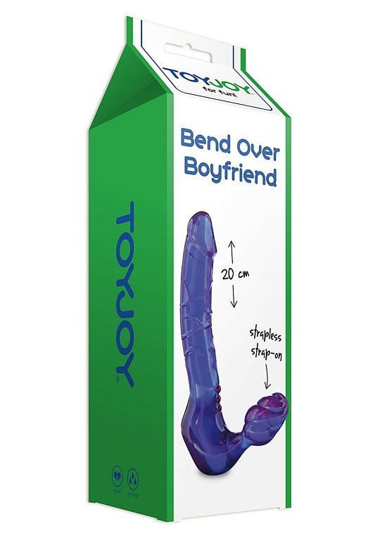 Безремневой вагинальный страпон Bend Over Boyfriend - поливинилхлорид (ПВХ, PVC)