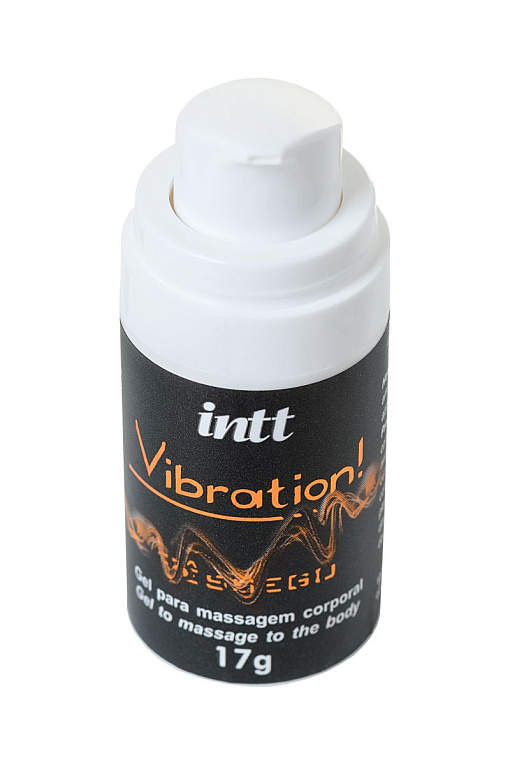 Жидкий массажный гель INTT VIBRATION Peach с ароматом персика и эффектом вибрации - 17 мл. INTT
