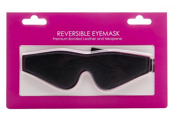 Чёрно-розовая двусторонняя маска на глаза Reversible Eyemask Shots Media BV
