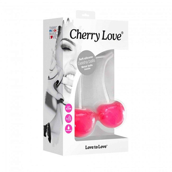 Ярко-розовые вагинальные шарики Cherry Love от Intimcat