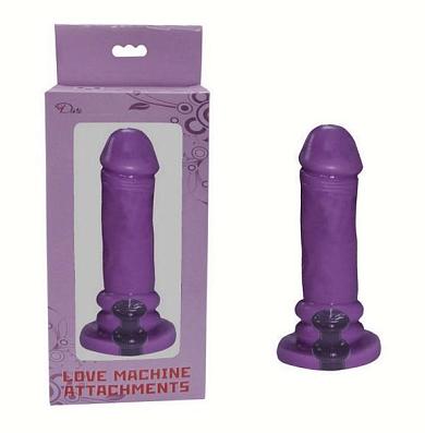 Фиолетовая насадка-фаллос для секс-машин