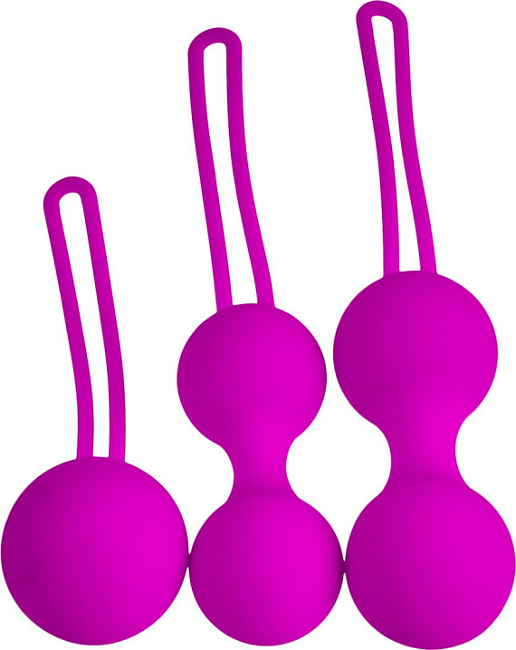 Набор лиловых вагинальных шариков Shrink Orbs от Intimcat