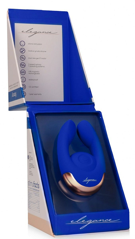 Синий клиторальный стимулятор Fancy - 9,8 см. Shots Media BV