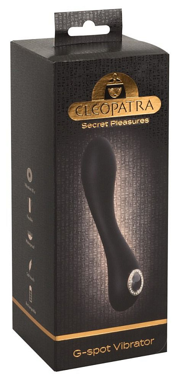 Черный элегантный вибратор Cleopatra G-Spot Vibrator - 19,7 см. - фото 6