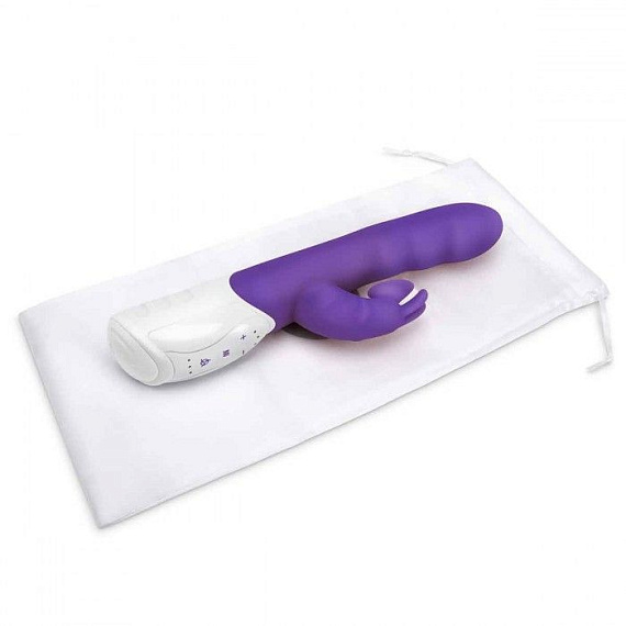 Фиолетовый вибромассажер с клиторальной стимуляцией Clitoral Suction Rabbit - 24,5 см. Rabbit Essentials