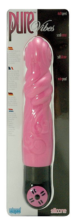 Розовый водонепроницаемый вибромассажер PURE VIBE - 17,8 см. - термопластичная резина (TPR)