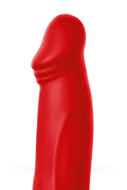 Красная насадка на пенис для двойного проникновения - 19 см. - фото 7