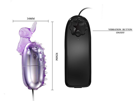 Фиолетовое виброяйцо Elephant - термопластичная резина (TPR)