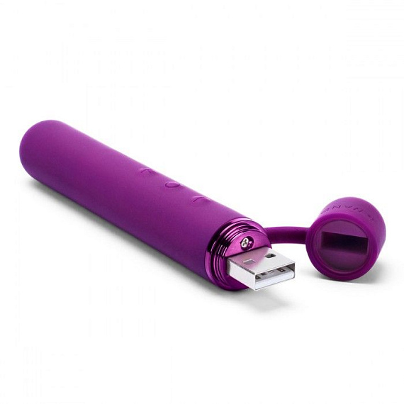 Фиолетовый мини-вибратор Le Wand Baton с текстурированной насадкой - 11,9 см. от Intimcat