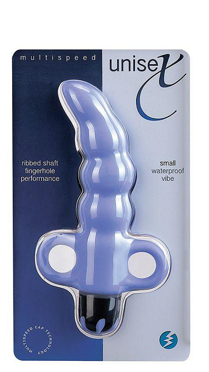 Сиреневый анальный водонепроницаемый вибростимулятор UNISEX CURVED PLUG SMALL PURPLE - 11 см. - Термопластичная резина (TPR)