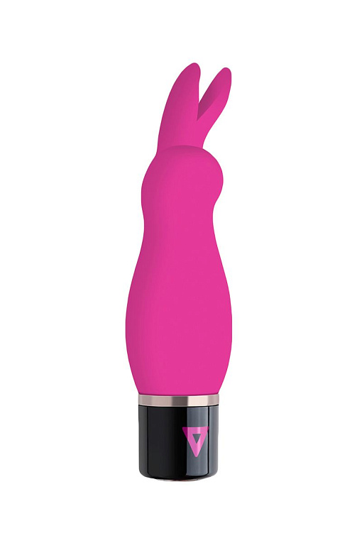 Розовый силиконовый вибратор Lil Rabbit с ушками - 13 см. от Intimcat