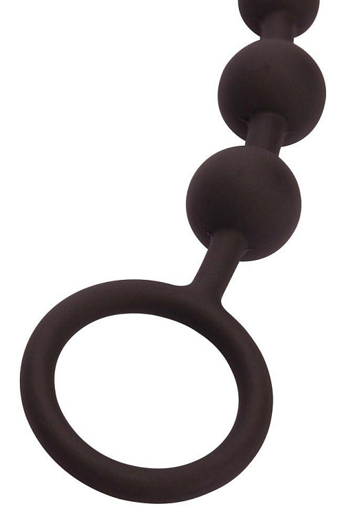 Чёрная анальная цепочка Anal Beads - 20,5 см. - силикон