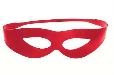 Красная маска на глаза с прорезями для глаз