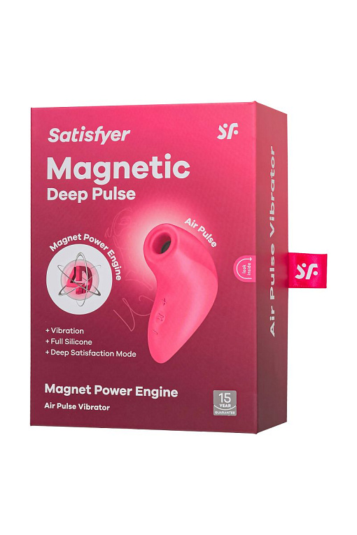 Розовый вакуум-волновой бесконтактный стимулятор клитора Magnetic Deep Pulse - фото 10