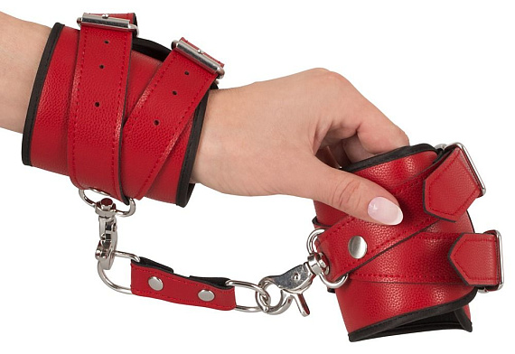 Красный комплект БДСМ-аксессуаров Harness Set - фото 8