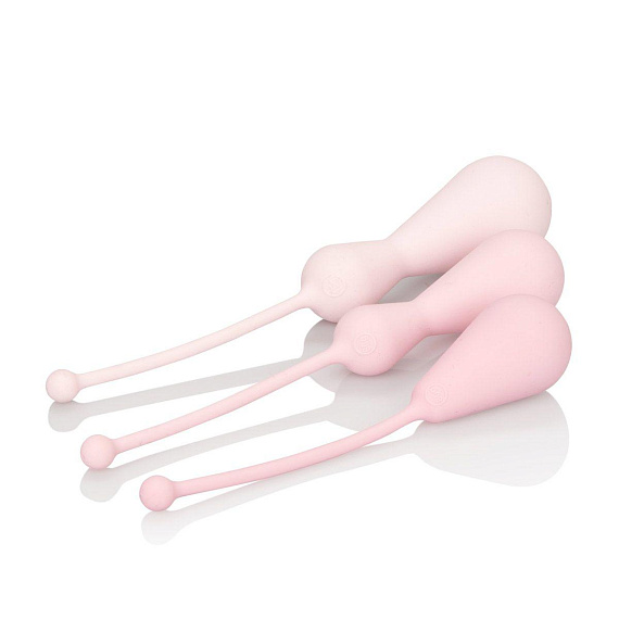 Набор из 3 вагинальных кегель-массажёров разного размера Weighted Silicone Kegel Training Kit от Intimcat