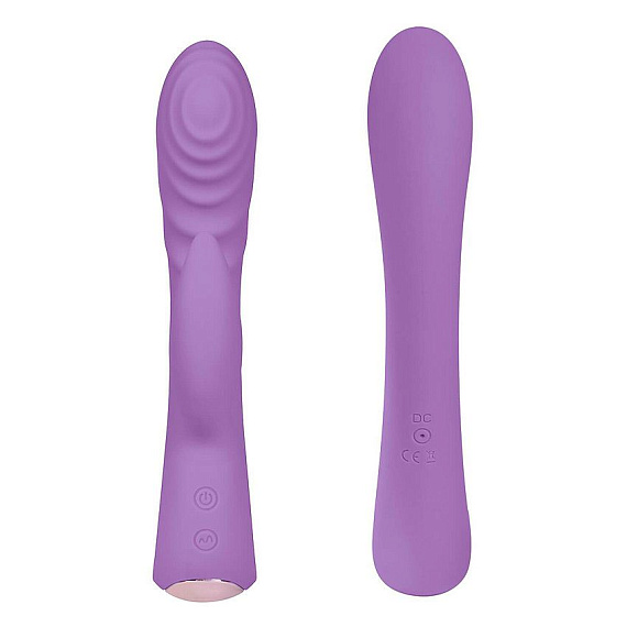 Фиолетовый вибромассажер-кролик 5  Silicone Ripple Passion - 19,1 см. - фото 5