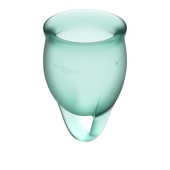 Набор темно-зеленых менструальных чаш Feel confident Menstrual Cup от Intimcat