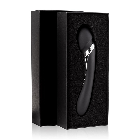 Черный двухсторонний вибромассажер Vibes Wand Vibrator - 22,5 см. - фото 5