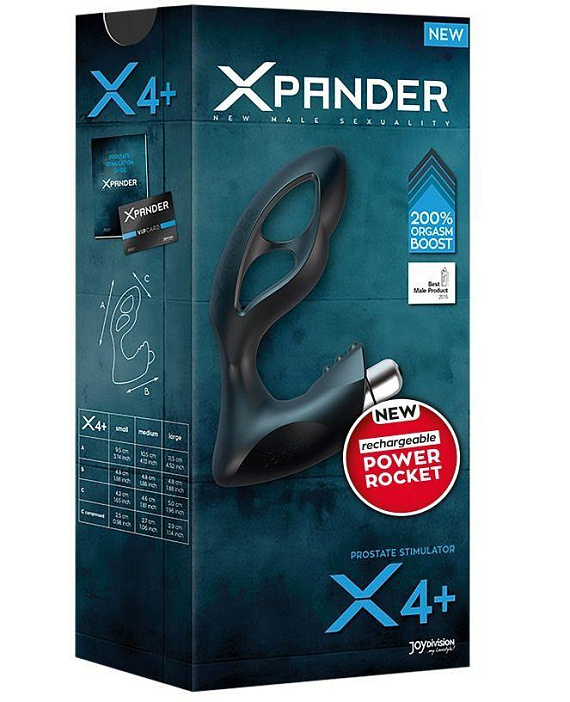 Перезаряжаемый стимулятор простаты JoyDivision Xpander X4+ Size S от Intimcat