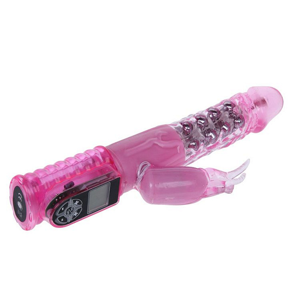 Розовый вибратор хай-тек Hot Baby - 26,5 см. от Intimcat