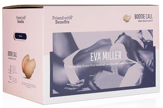 Телесный мастурбатор с 2 рабочими отверстиями Eva Miller Masturbator - термопластичная резина (TPR)