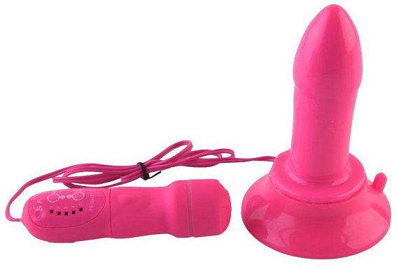Розовая вибровтулка с выносным пультом управления вибрацией 	POPO Pleasure - 11,9 см. - термопластичный эластомер (TPE)