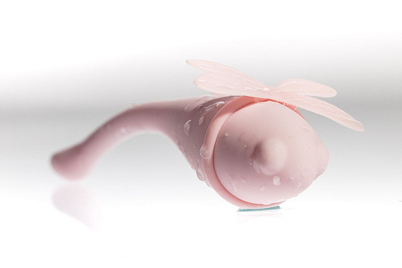 Розовый вибратор в форме стрекозы Liebelulla Rosa - 18 см. - фото 5