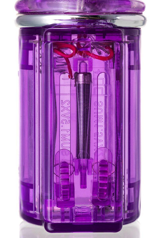 Фиолетовый хай-тек вибратор High-Tech fantasy с бусинами и отростком - 27,2 см. - фото 9