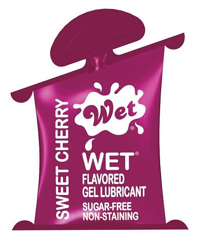 Лубрикант Wet Flavored Sweet Cherry с ароматом вишни - 10 мл.