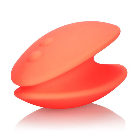 Оранжевый вибромассажер Mini Marvels Silicone Marvelous Massager - силикон