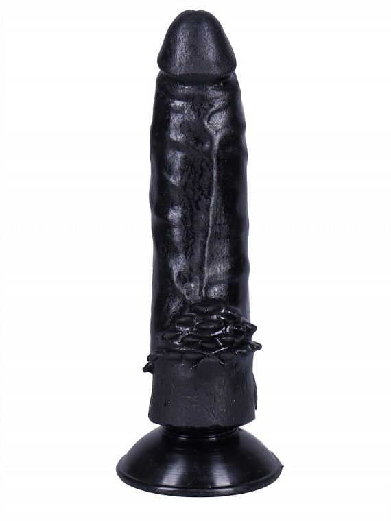 Черный сдвоенный фаллоимитатор №11 - 15,5 см. от Intimcat