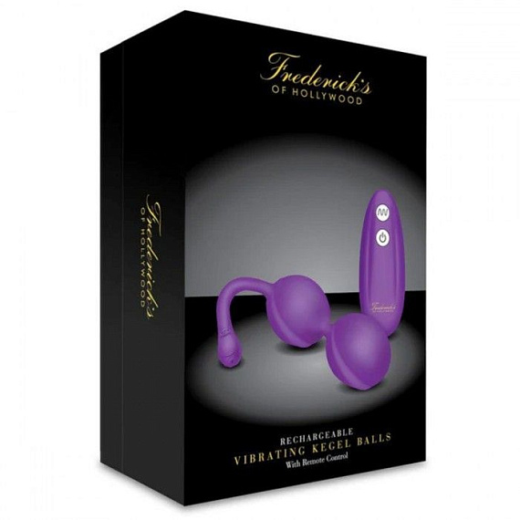 Фиолетовые вагинальные шарики с пультом ДУ - силикон