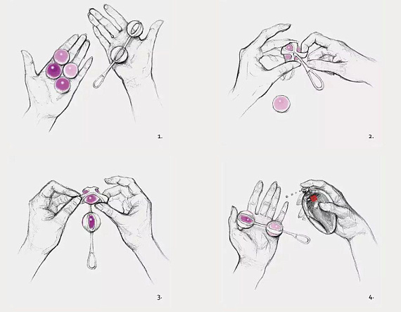 Розовые вагинальные шарики Geisha Balls 2 - фото 5