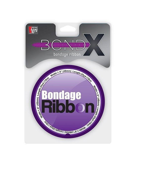 Фиолетовая лента для связывания BONDX BONDAGE RIBBON - 18 м. - поливинилхлорид (ПВХ, PVC)