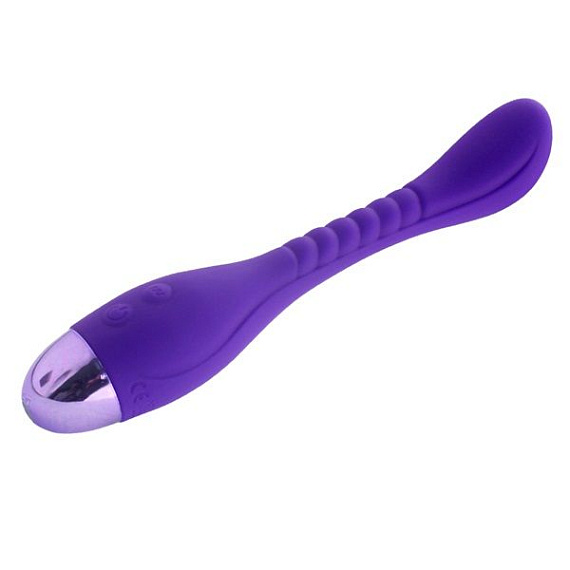 Фиолетовый вибратор INDULGENCE Slender G Vibe - 21 см. - силикон