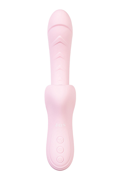 Розовый вибратор-кролик с ласкающим язычком Orali - 22 см. от Intimcat