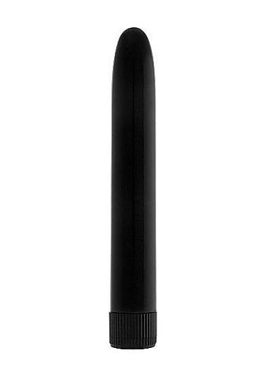 Чёрный вибратор Super Vibe - 17,5 см.