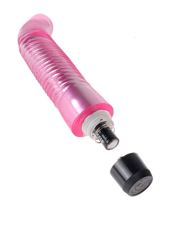 Розовый вибратор JELLY GEMS №3 - 21 см. от Intimcat