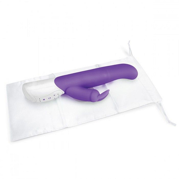 Фиолетовый G-стимулятор с клиторальным отростком - 24 см. Rabbit Essentials