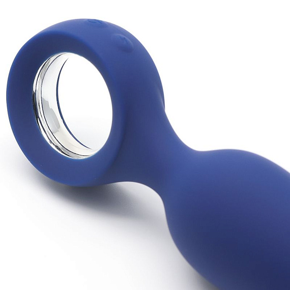 Синяя вибропробка с кольцом Kiss Toy - 12 см. - фото 5
