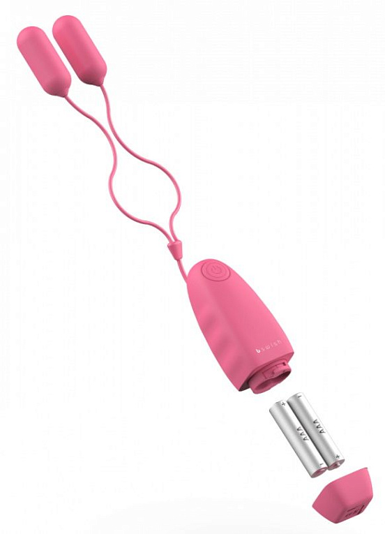 Розовые виброяйца Bnear Classic с пультом управления - анодированный пластик (ABS)