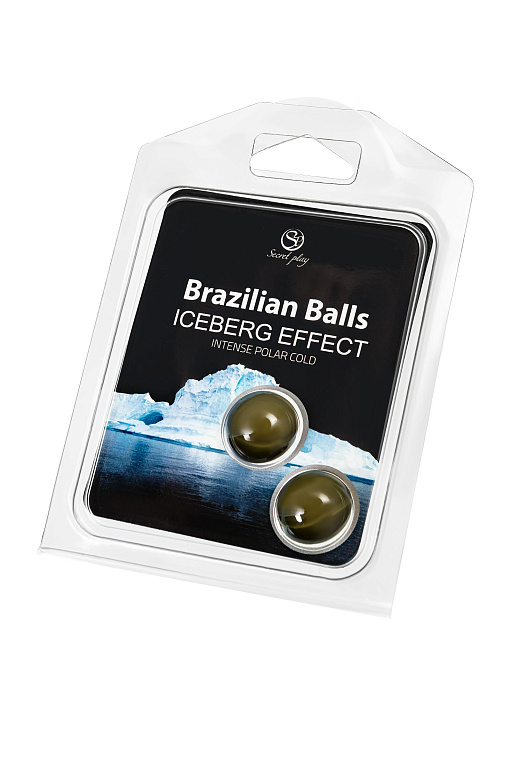 Набор из 2 шариков с массажным маслом Brazilian Balls с ледяным эффектом - 