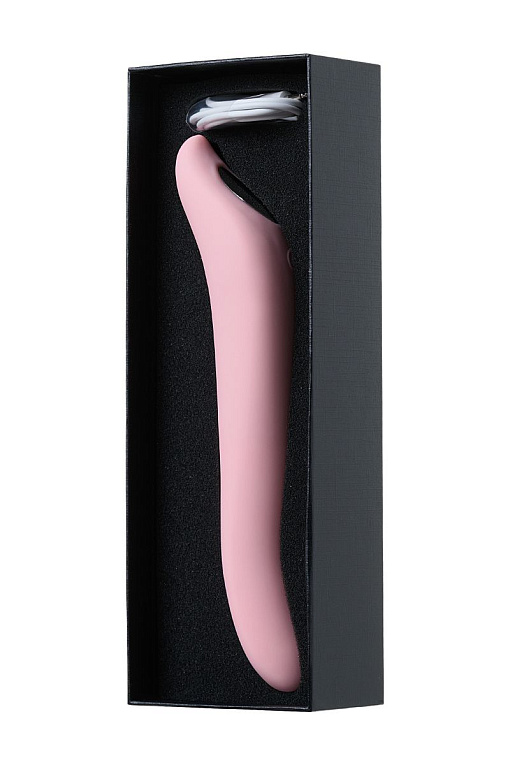 Розовый вибратор S-HANDE KISS с ротацией - 21,4 см. - фото 10