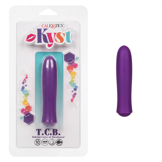 Фиолетовый перезаряжаемый вибромассажер T.C.B. Taking Care of Business - 10,25 см. - анодированный пластик, силикон