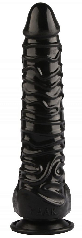 Черный реалистичный фаллоимитатор на присоске - 26,5 см. Сумерки богов
