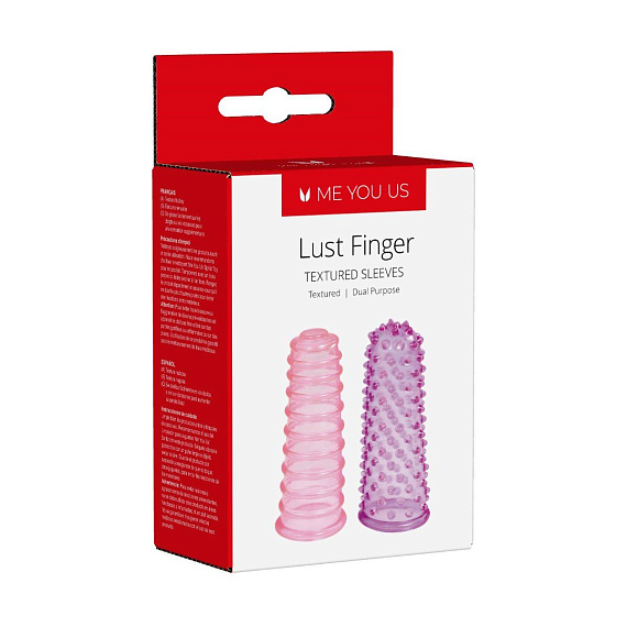 Набор из 2 насадок на пальцы Lust Fingers Sleeve - поливинилхлорид (ПВХ, PVC)